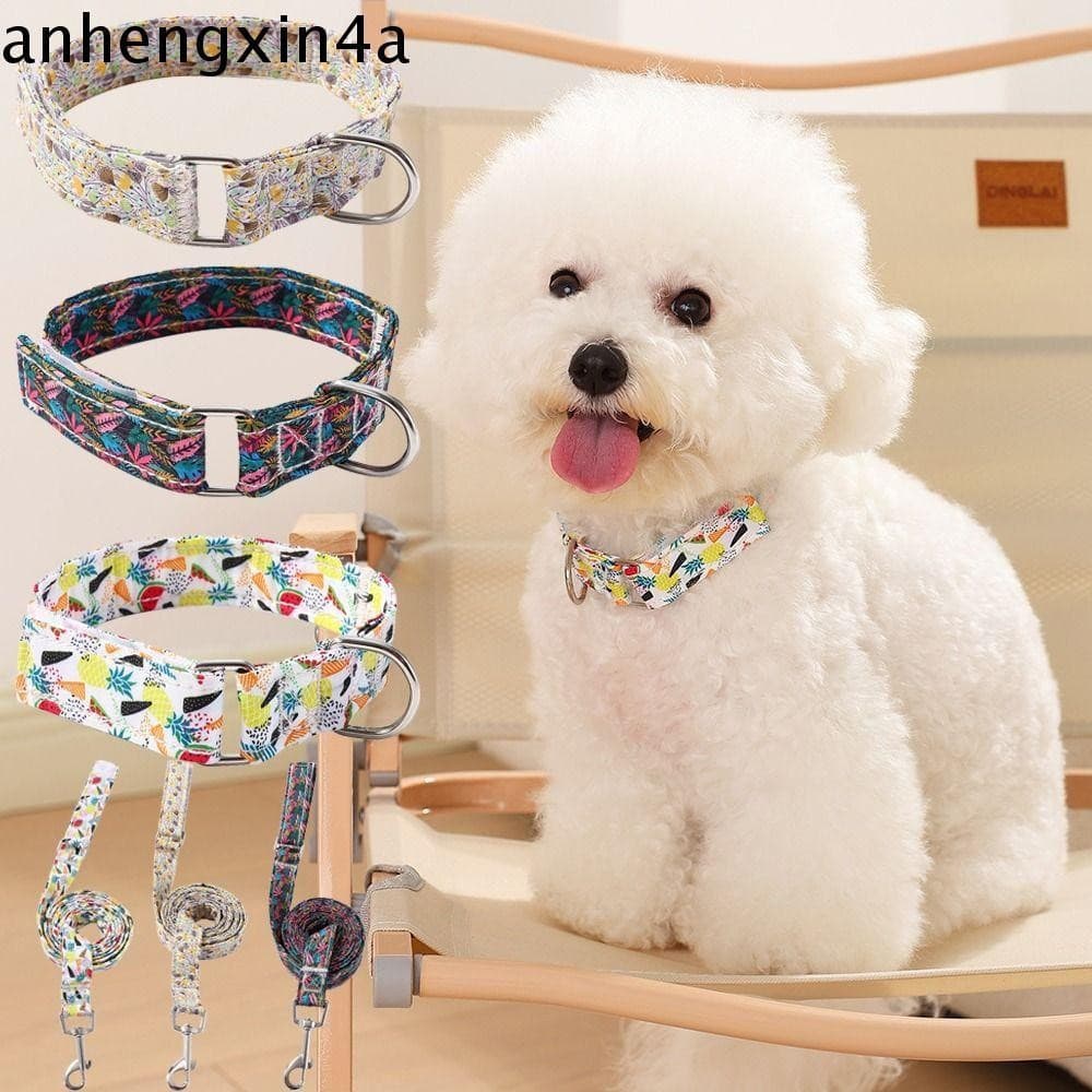 Conjunto De Coleira De Cachorro ANHENGXIN , Ajustável Com Design De Pulseira E Trela , Leve