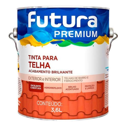Resina Acrilica Para Telha Base De Agua Futura 3,6 L Cores