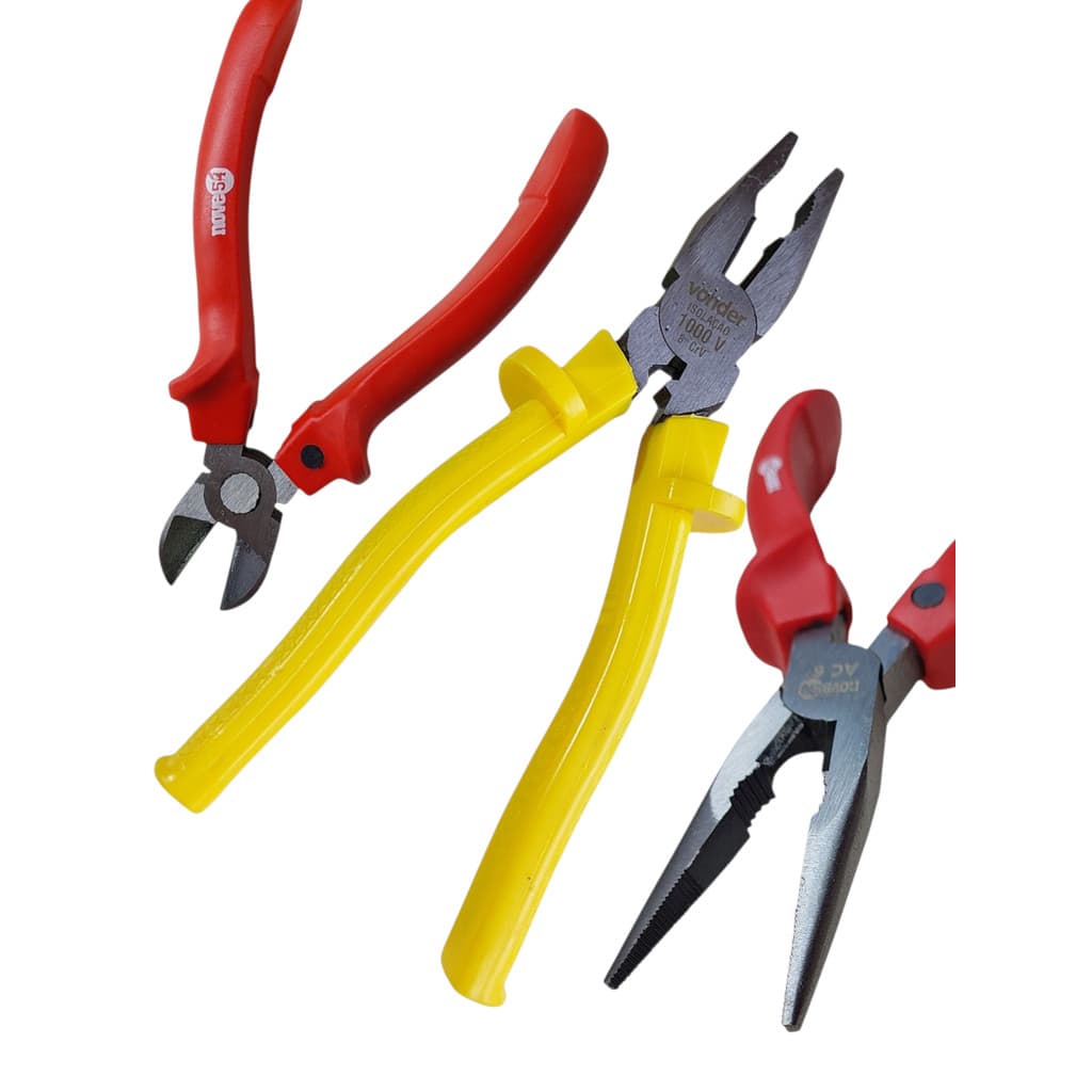 kit Alicate Vonder/ Nove54 - Universal 8, Corte 6 e Bico 6