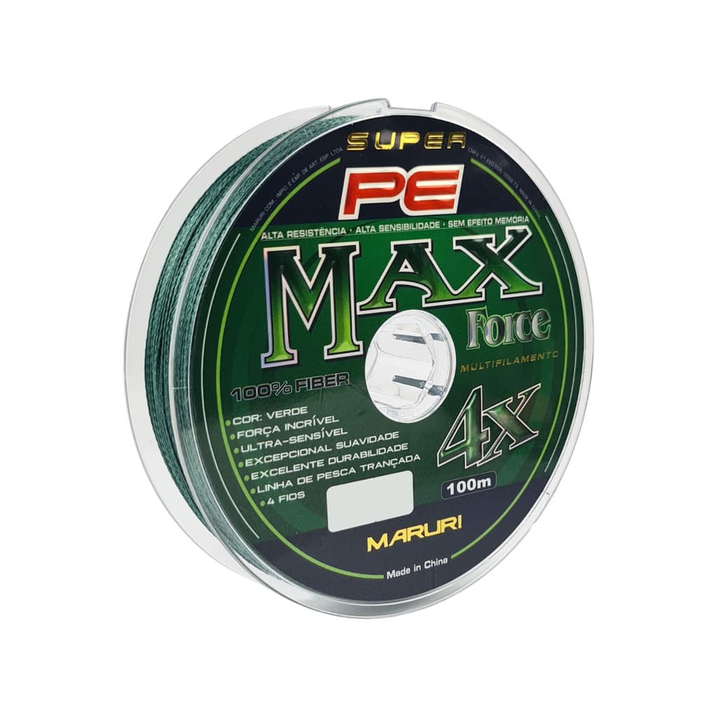 Linha Multifilamento Maruri PE Max Force 4x 0,23mm 45lbs/20,8kg - 100 Metros
