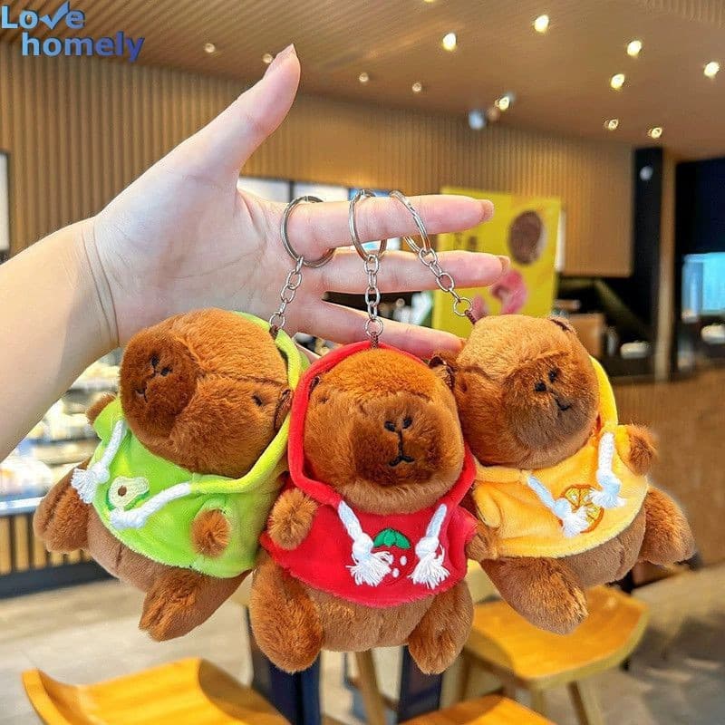 Bonito Capivara Brinquedo De Pelúcia Boneca Saco Pendurado Pingente Dos Desenhos Animados Chaveiro Ornamentos Desktop
