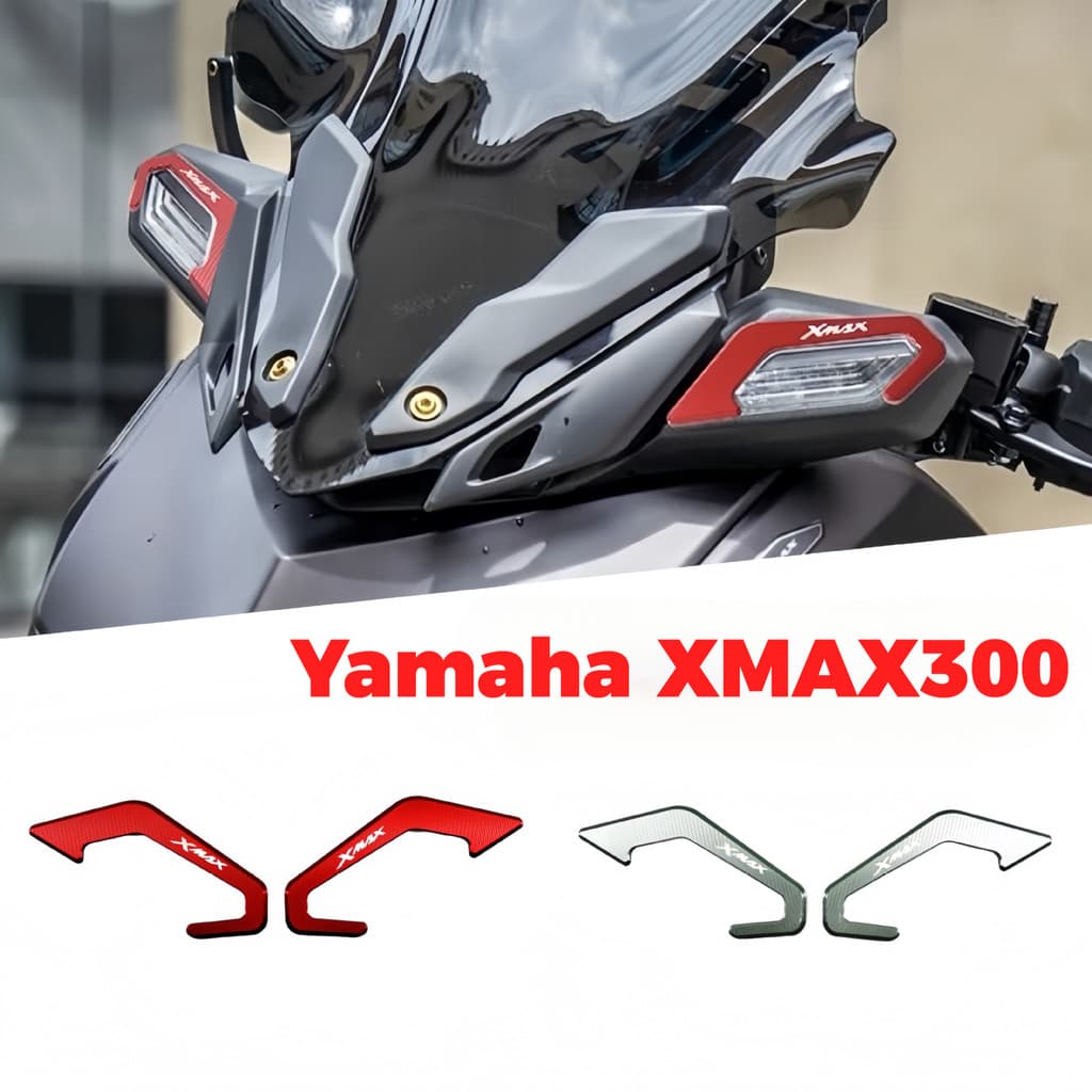 Para peças de motocicleta Yamaha XMAX300 XMAX250, capas protetoras de sinais de seta frontais, molduras decorativas