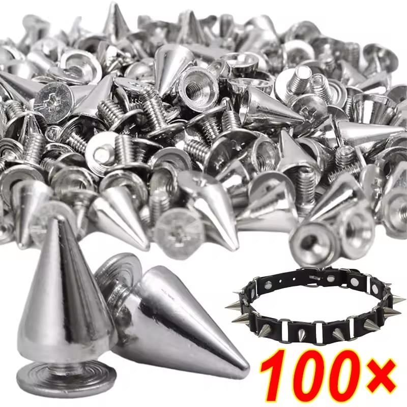 Spike Punk Rebites De Metal Parafuso Prisioneiro Studs DIY Artesanato Legal Vestuário Decoração Para Roupas Sapatos Cour