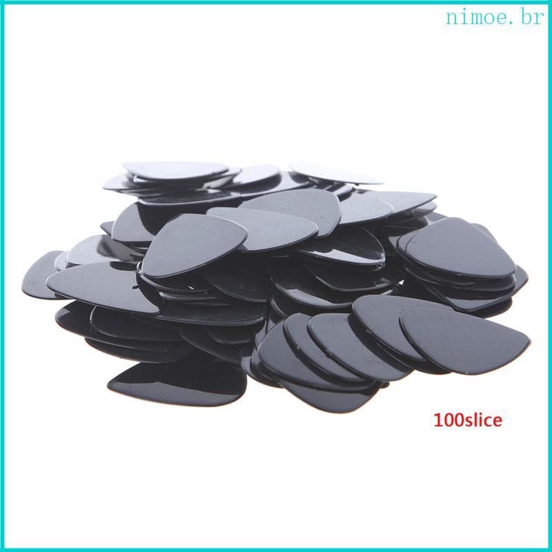 Nim 100 Peças Palhetas Para Guitarra Elétrica Acústica 0 71 Mm Instrumento Musical