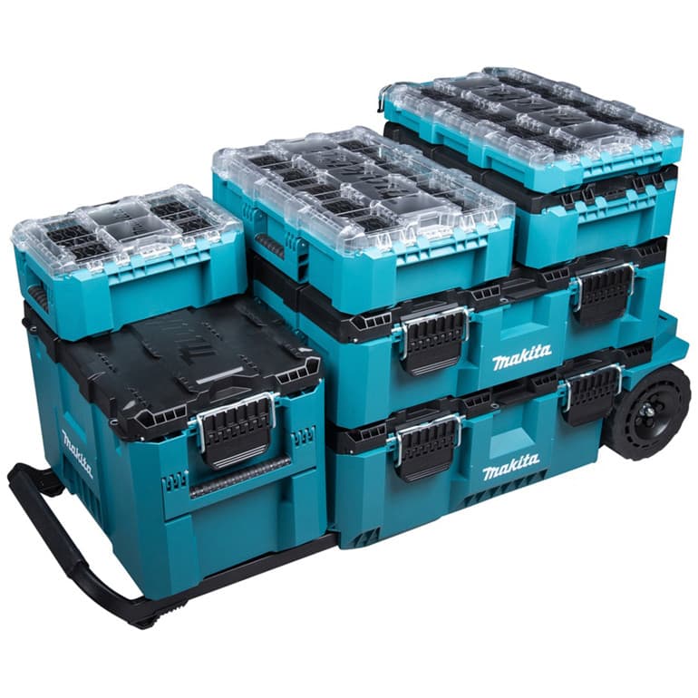 Kit com 7 Caixas de Ferramentas Modulares MAKTRAK Makita