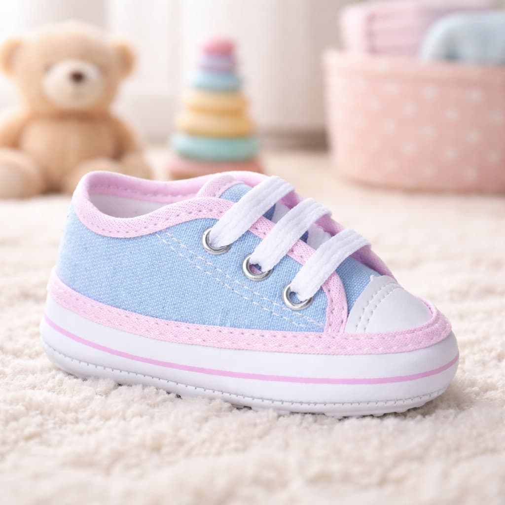 Tênis Infantil Bebê Menina Menino Leve Macio Casual Antialérgico Ajustável Dia Dia Promoção