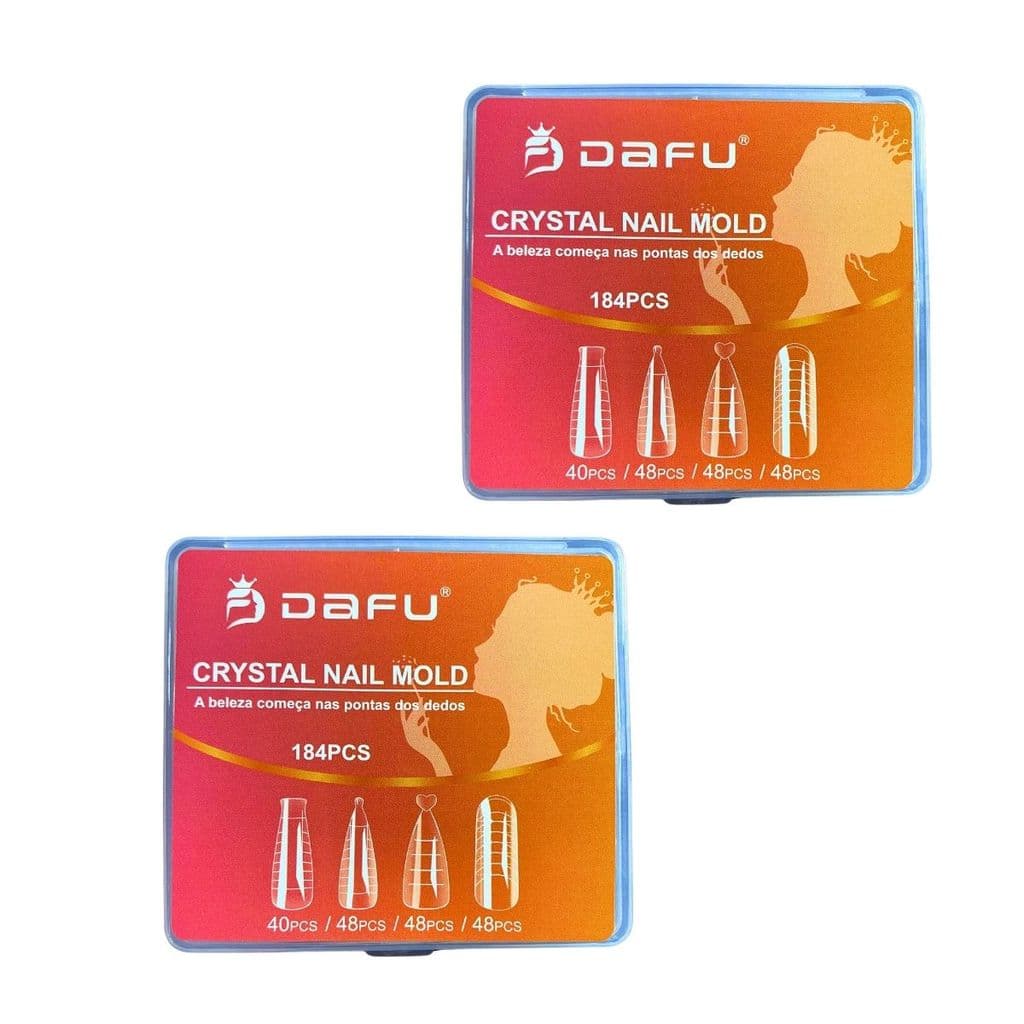 Kit 2 Molde F1 Multiformas Dafu 184 Peças Para Unhas Gel