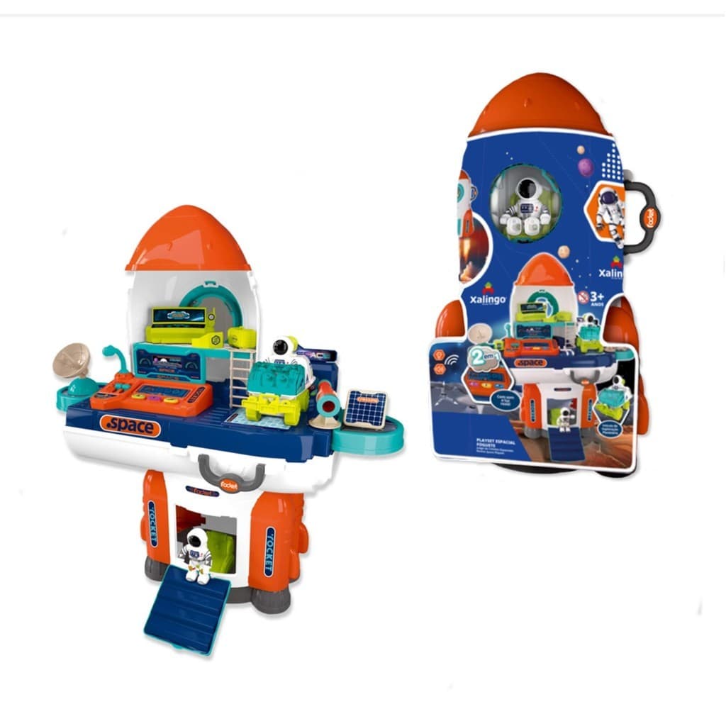 Playset Espacial Xalingo | Brinquedo de Astronauta Espaço | Presente Infantil para Criar Histórias