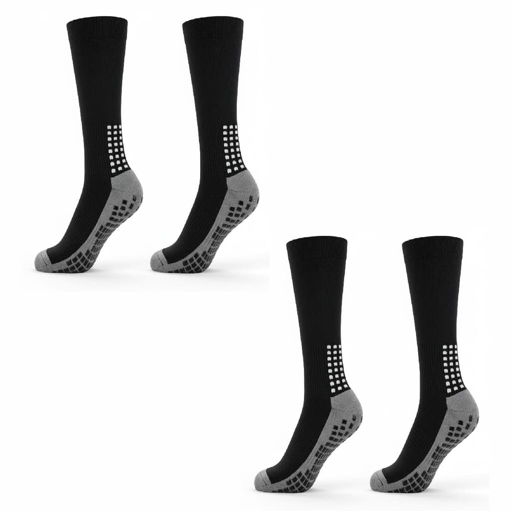Kit 2 Pares Meião Socks Antiderrapante Futebol Contra Torção