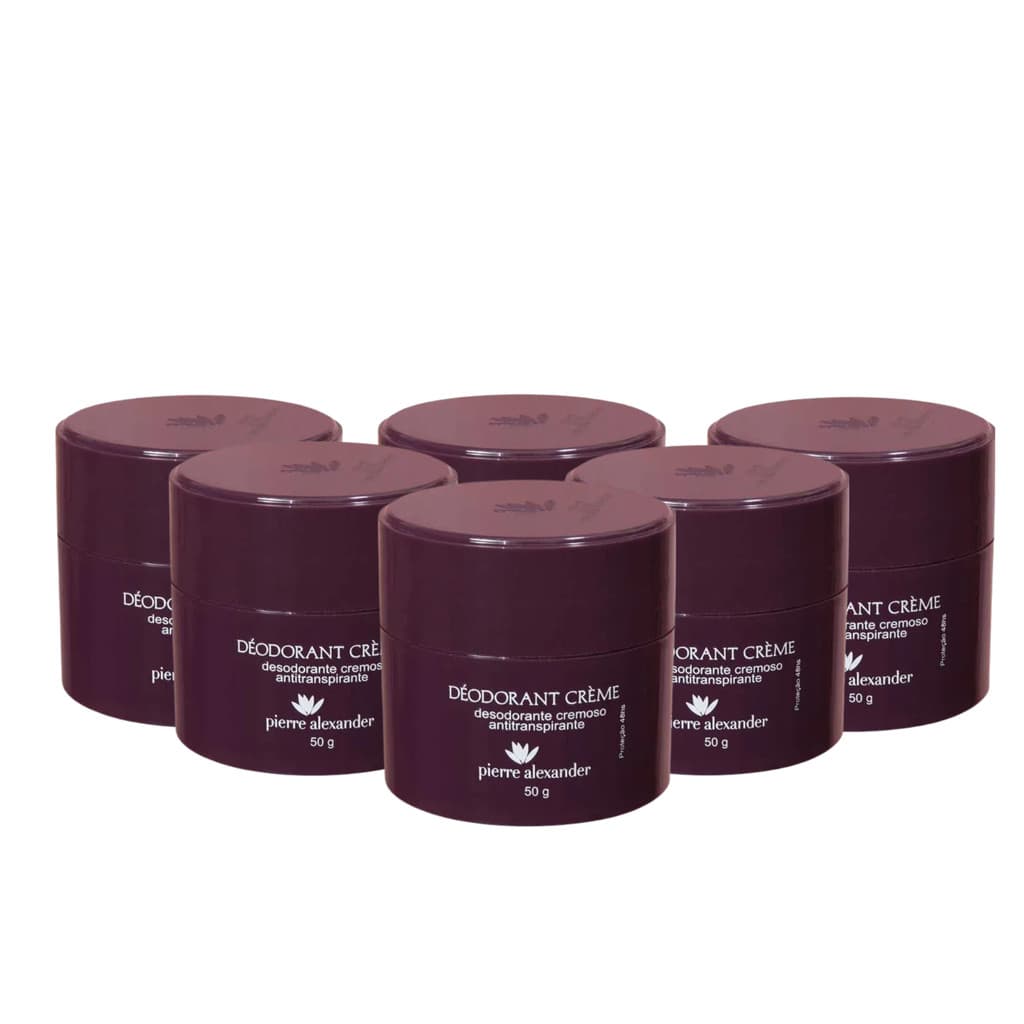 Kit 6 Pierre Alexander Desodorante Creme Tradicional 50g