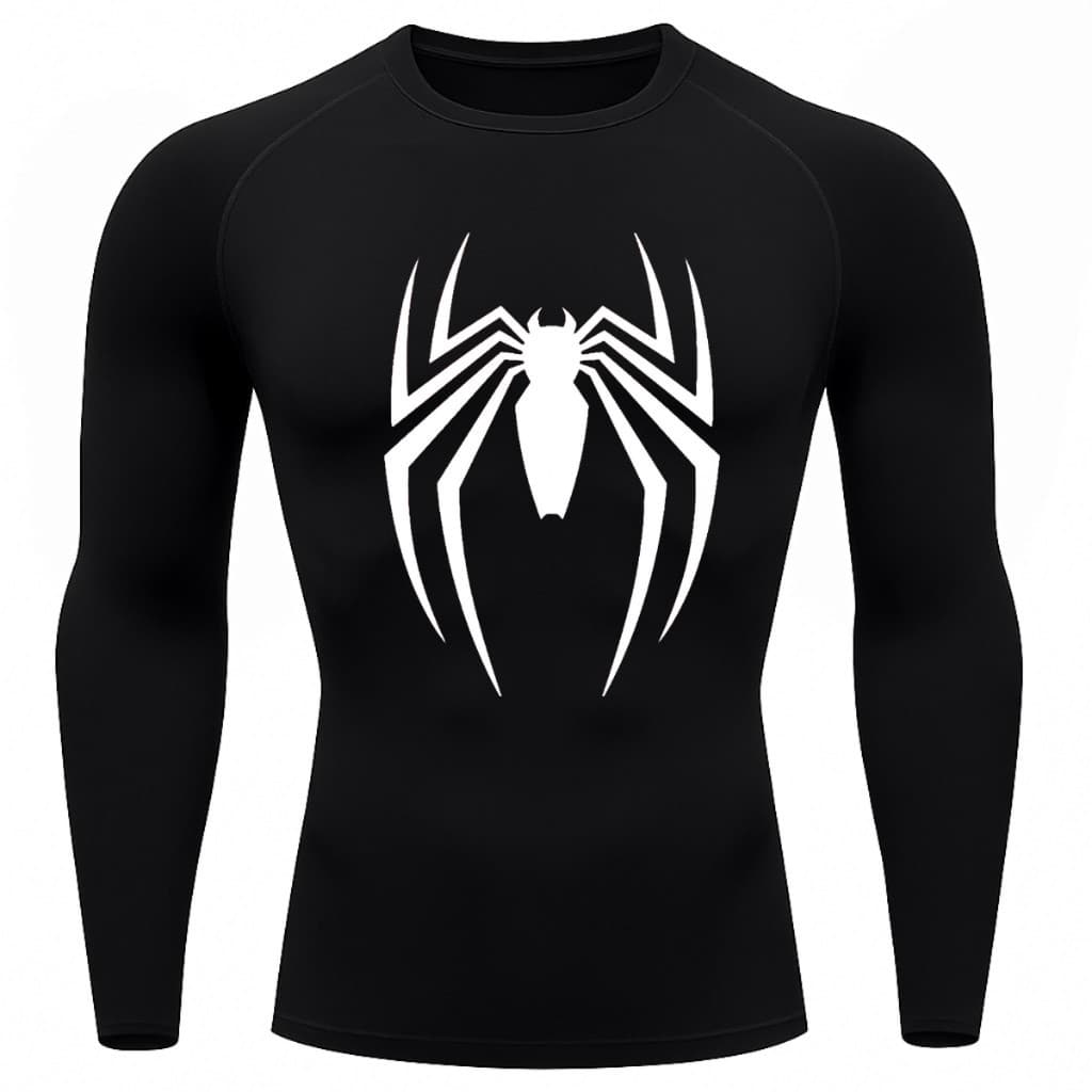 Camiseta Compressão Proteção Uv 50+ Segunda Pele Manga Longa Aranha Venom Rash Guard