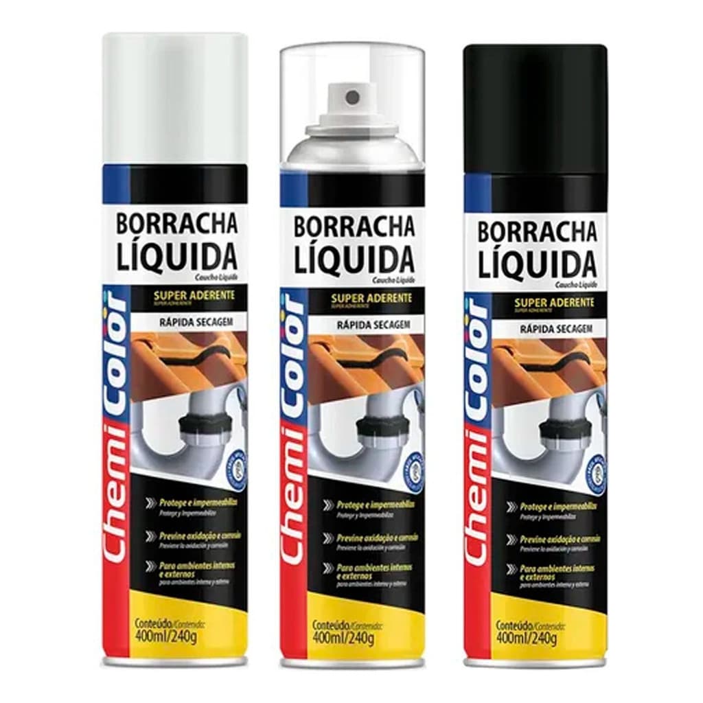 Spray Emborrachado Impermeabilizante Chemicolor 400ml Cores