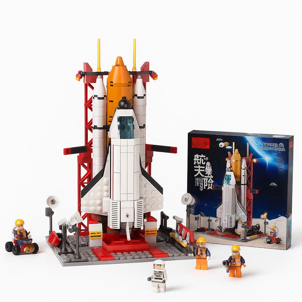 【PRONTA ENTREGA】Kit Blocos de Monta Espacial Foguete Brinquedo Educativo Presente Infantil Miniatura
