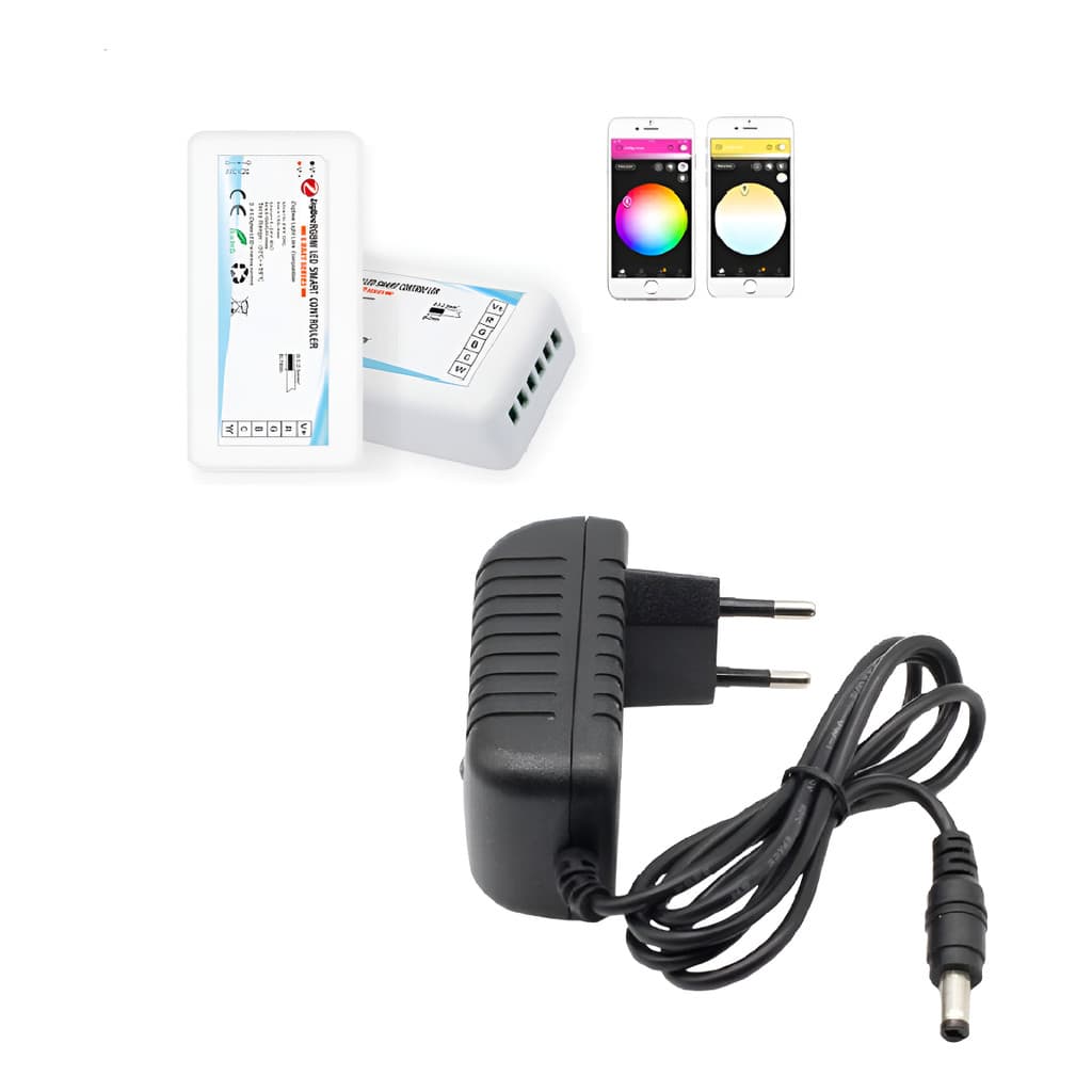 Kit Controlador Fita Led Wifi + Fonte - Alexa - Google Home