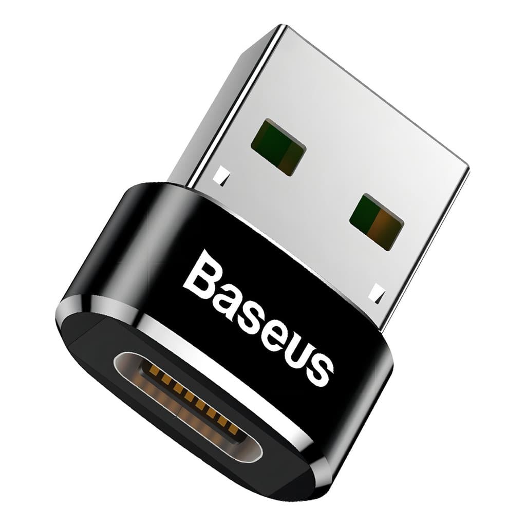Adaptador Usb-c A Usb-a Baseus P/samsung, Xiaomi, Pc, Cor Preta