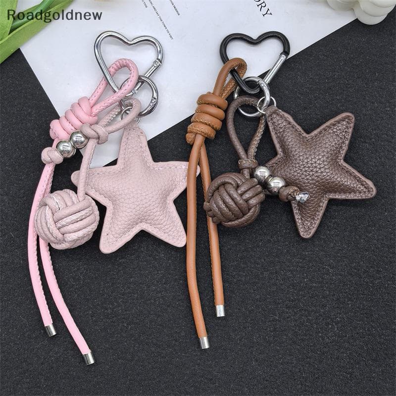 RGN Couro Estrela Mailard Saco Pingente Miu Série Cabide Carro Chaveiro Jóias Presente Decoração Acessórios NW
