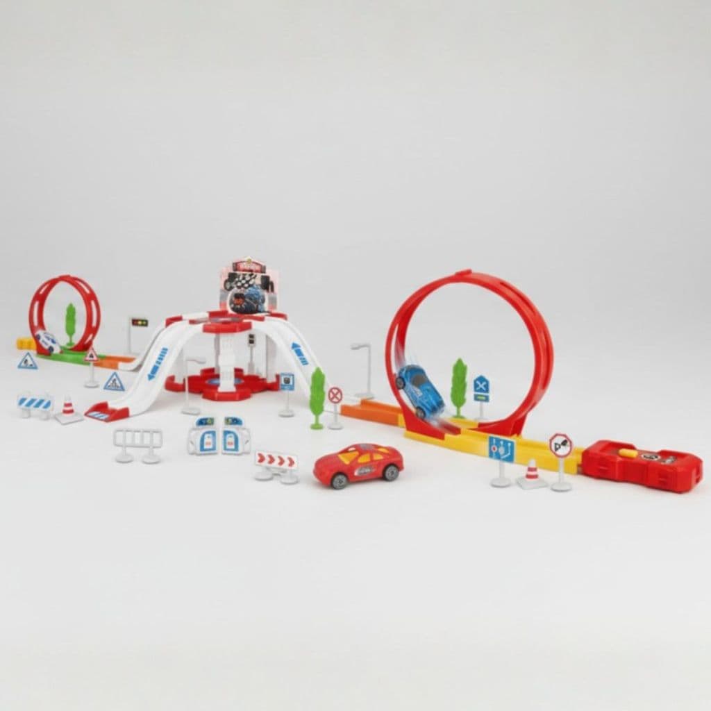 Brinquedo Pista De Corrida Looping Lançador Radical 19 Peças Ou 53 Peças