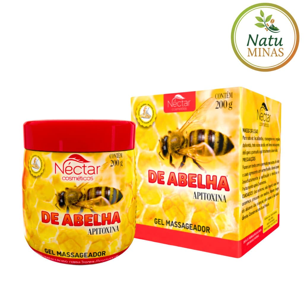 Kit 6 Unidades | Gel Massageador Abelha Néctar Cosméticos Original 200g