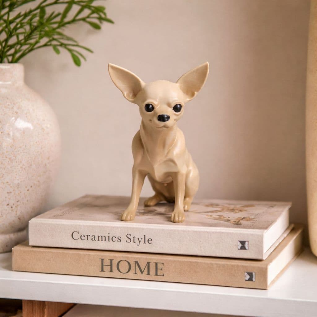 Estatueta Decorativa Cão Raça Chihuahua