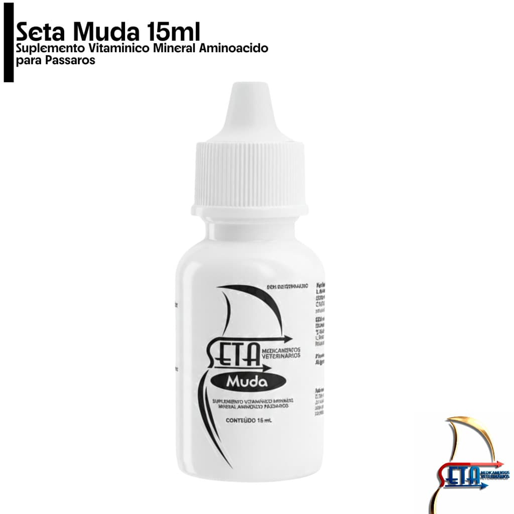 Seta MUDA 15ml Suplemento Vitaminico Aminoacidos para Passaros em geral