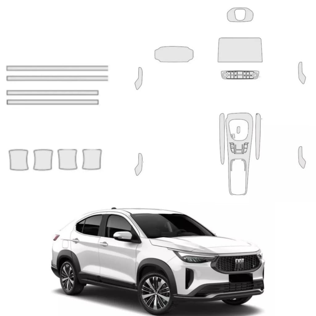 Pelicula proteção PPF interno full+quina+concha fiat fastback 2022/2026