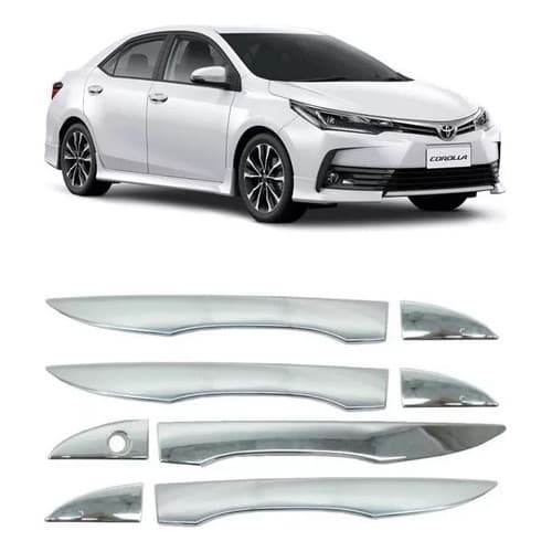 Capa Maçaneta Cromada Corolla 2015 A 2019 8 Peças