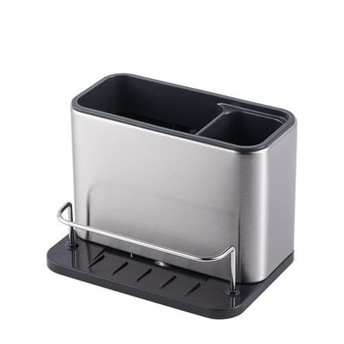 Organizador De Pia Em Inox Suporte Para Detergente Esponja Escorredor Cozinha Moderno