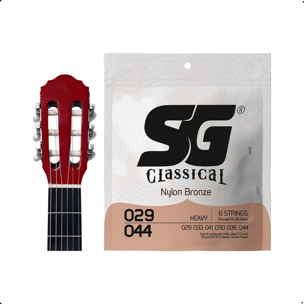 Encordoamento SG Violão Nylon Tensão Alta Pesada