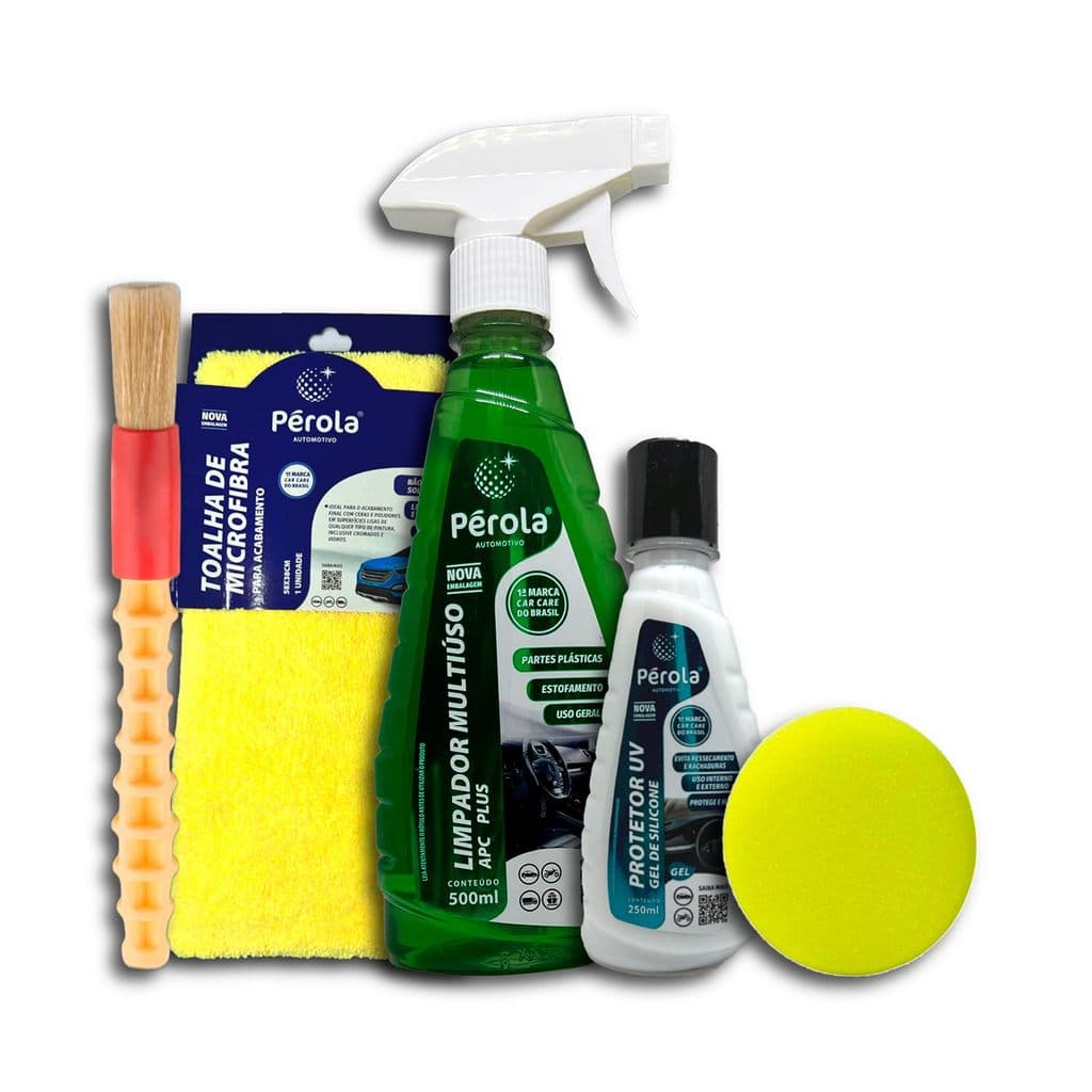 Kit Revitalizador de Plásticos Pérola Proteção UV