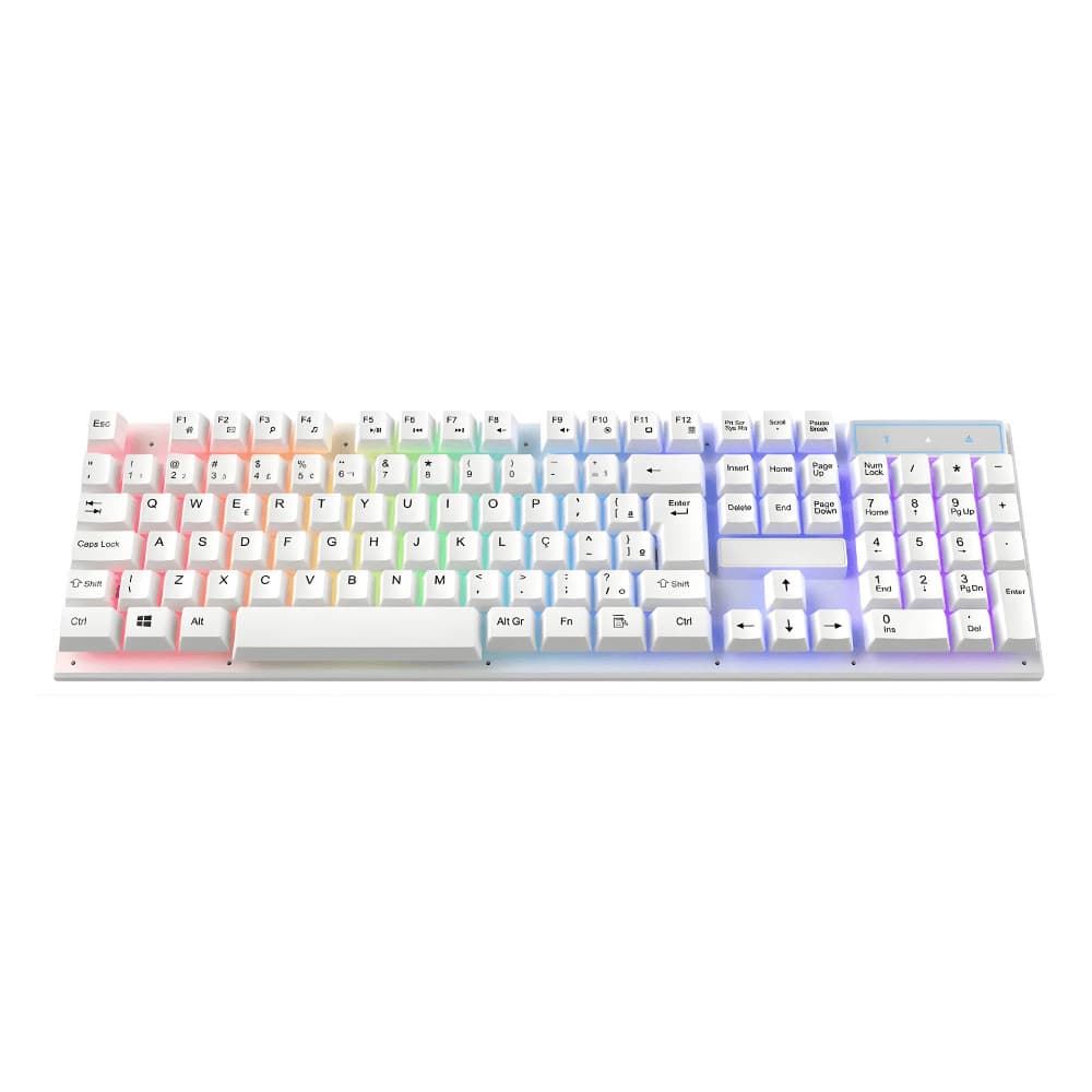 Teclado Gamer Gfire KG801W Branco USB ABNT2