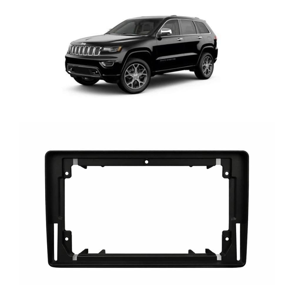 Moldura Painel 9'' Jeep Grand Cherokee Laredo 2014/21 Preto