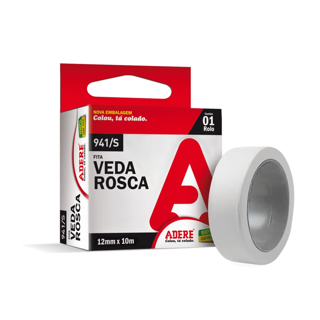 Fita Veda Rosca 12mm x 10m Fita Para Evitar Vazamentos Torneira Chuveiro Pia