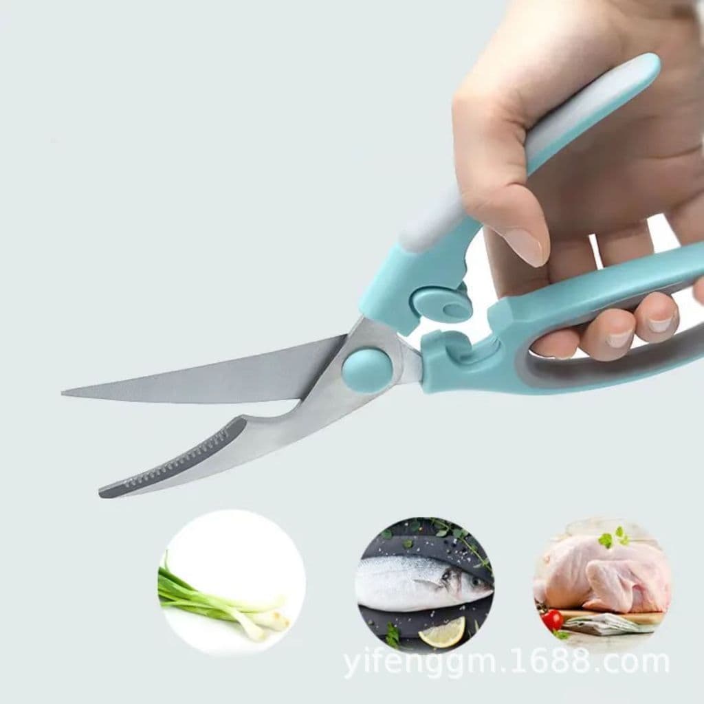 Tesoura Multifuncional Para Corte Alimentos Legumes Peixes Frangos Verdura Aço Inoxidável Utensílios