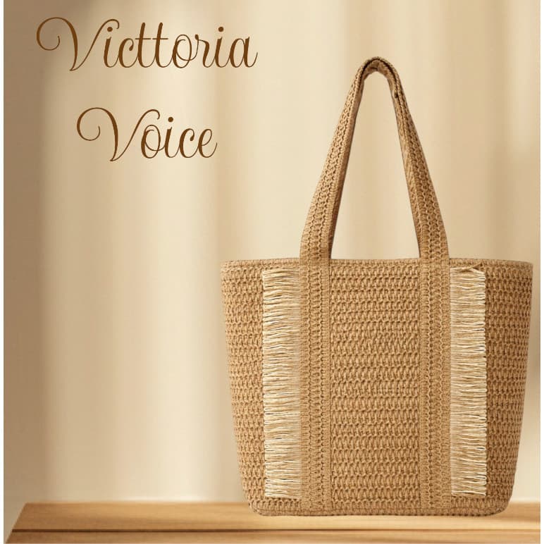 Bolsa Em Palha Verão Praia Estilo Fashion Lazer Mulher Presente