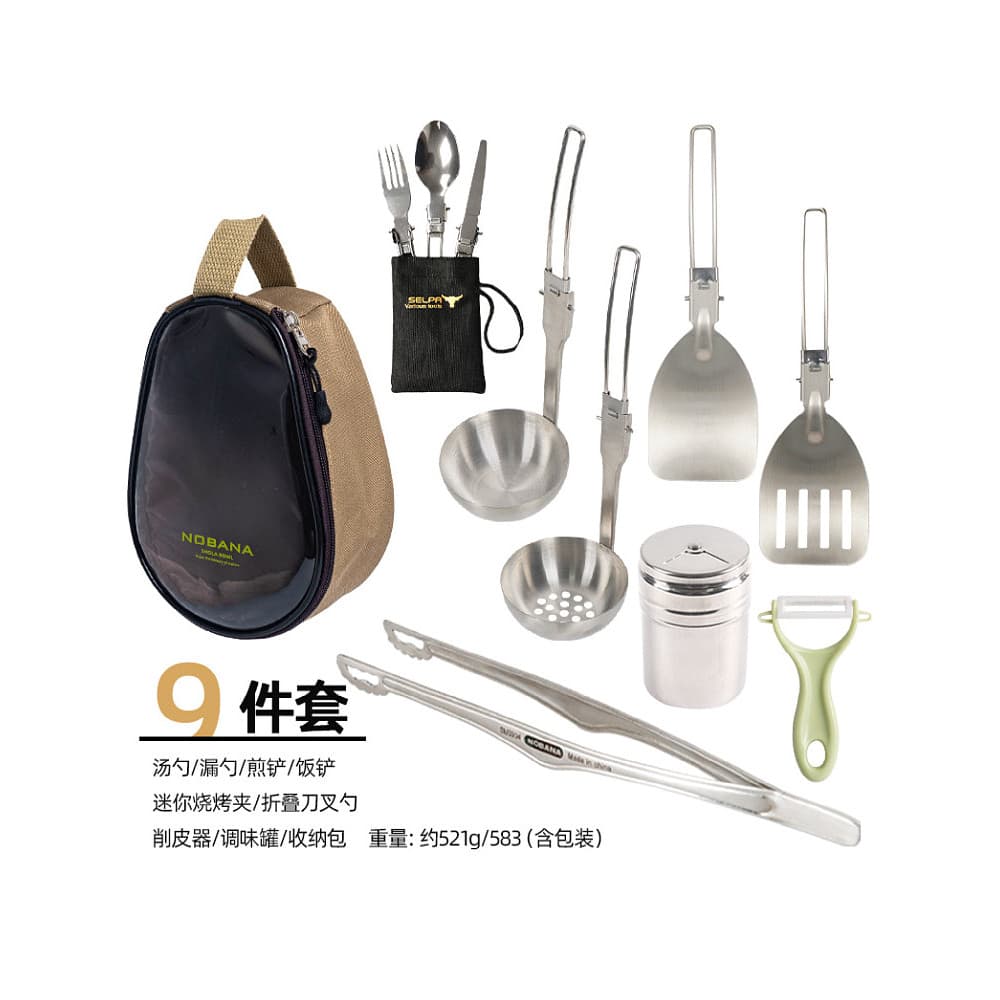 Ao ar livre Mini conjunto de panelas dobráveis montanhismo pesca acampamento piquenique churrasco utensílios de cozinha