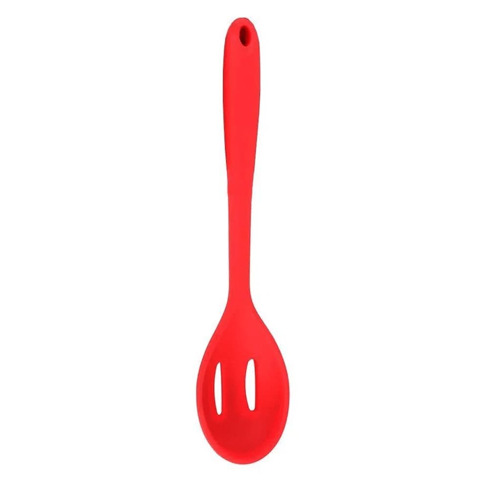Colher Vazada de Silicone 27,5cm Bono Vermelha