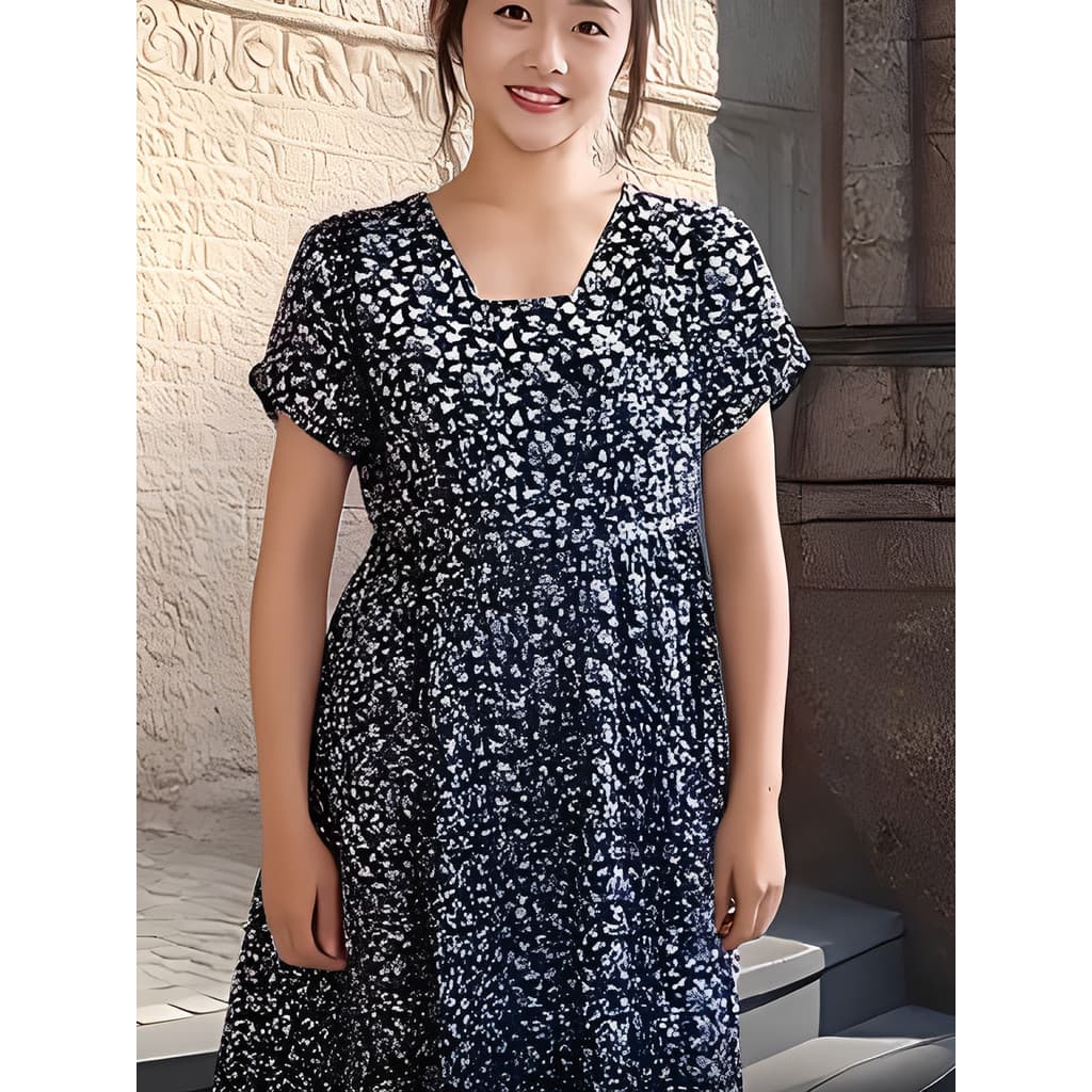 Lixin Desconto Roupas femininas X Smile Series 25 Verão Único Fácil Estilo Brilhante Floral Cintura Vestido com Cordão