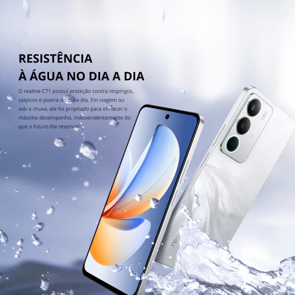 Realme C71 5G 256GB armazenamento,8GB RAM, Processador MediaTek Dimensity 6300, Versão global