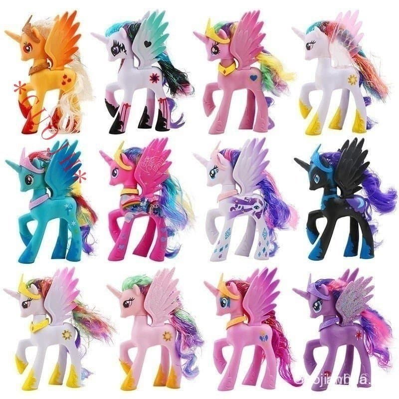 My Little Pony Conjunto Completo de 12 Bonecos de Pégasos Feitos à Mão Edição Arco-Íris Presentes para ICXF