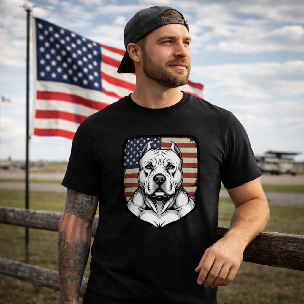 Camiseta Masculina American Bully Cachorro 100% Algodão Varias Cores