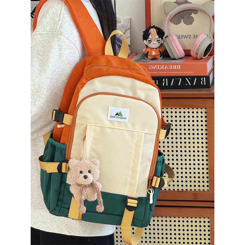 Contraste cor estudante universitário Commuter mochila masculino 2026 nova feminina esportes ao ar livre montanhismo sac