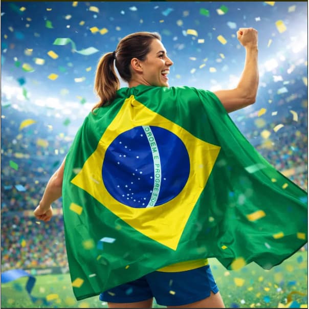 Capa Torcedor Bandeira Do Brasil 130x90cm Copa Com Cordinha