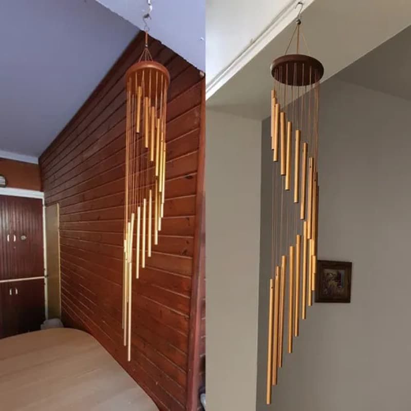 Sino dos Ventos de Metal 18 Tubos Decoração de Casa Varanda