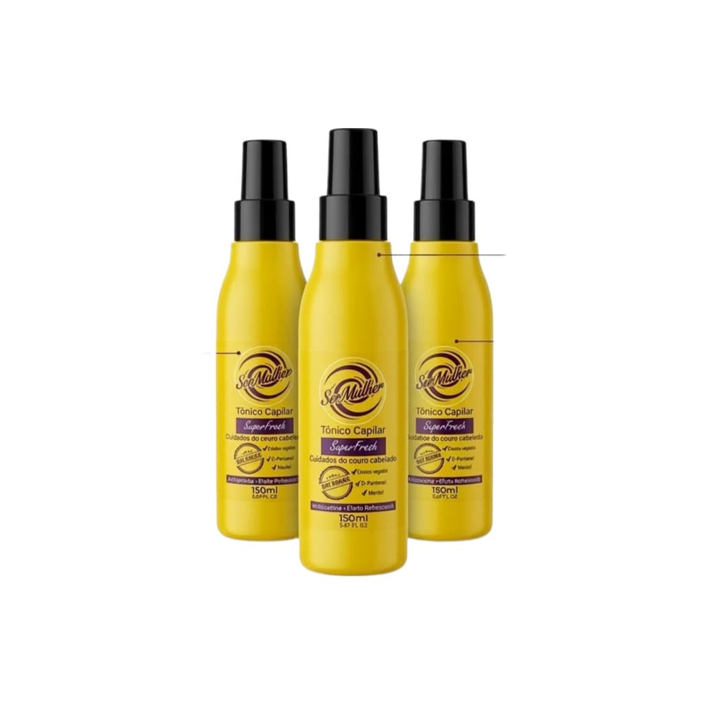 KIT COM 3 Tônicos capilar anticoceira ser mulher super fresh box braids 150ml