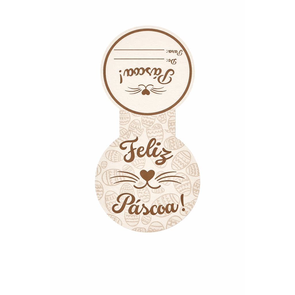 Adesivo Personalizado Lacres para Embalagens, Sacolas, Caixas Feliz Páscoa 5x10cm