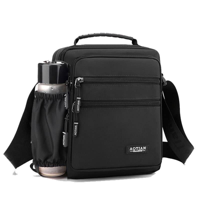 Multi-compartimento bolsa de ombro mensageiro bolsa multifuncional ao ar livre All-Match garrafa de água copo de água sa