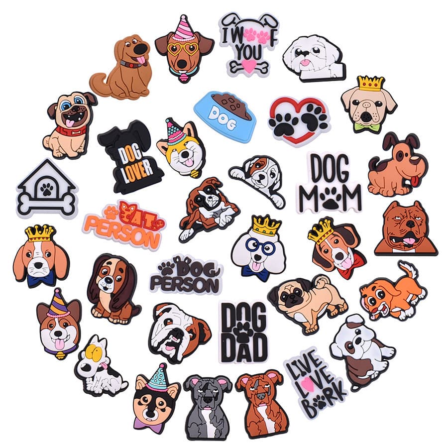 Acessórios de Decoração para Sapatos, Material para Capas de Telefone, PVC, Decoração Fofa de Cachorro
