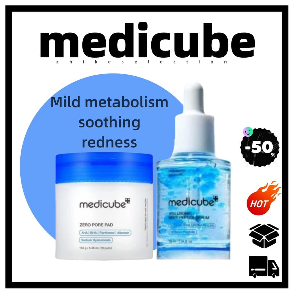 5.5 [medicube] Zero Pore Pad + Soro Hialurônico Multipeptídeo | Esfoliação Suave , Alívio Da Vermelhidão , Hidratação Pr