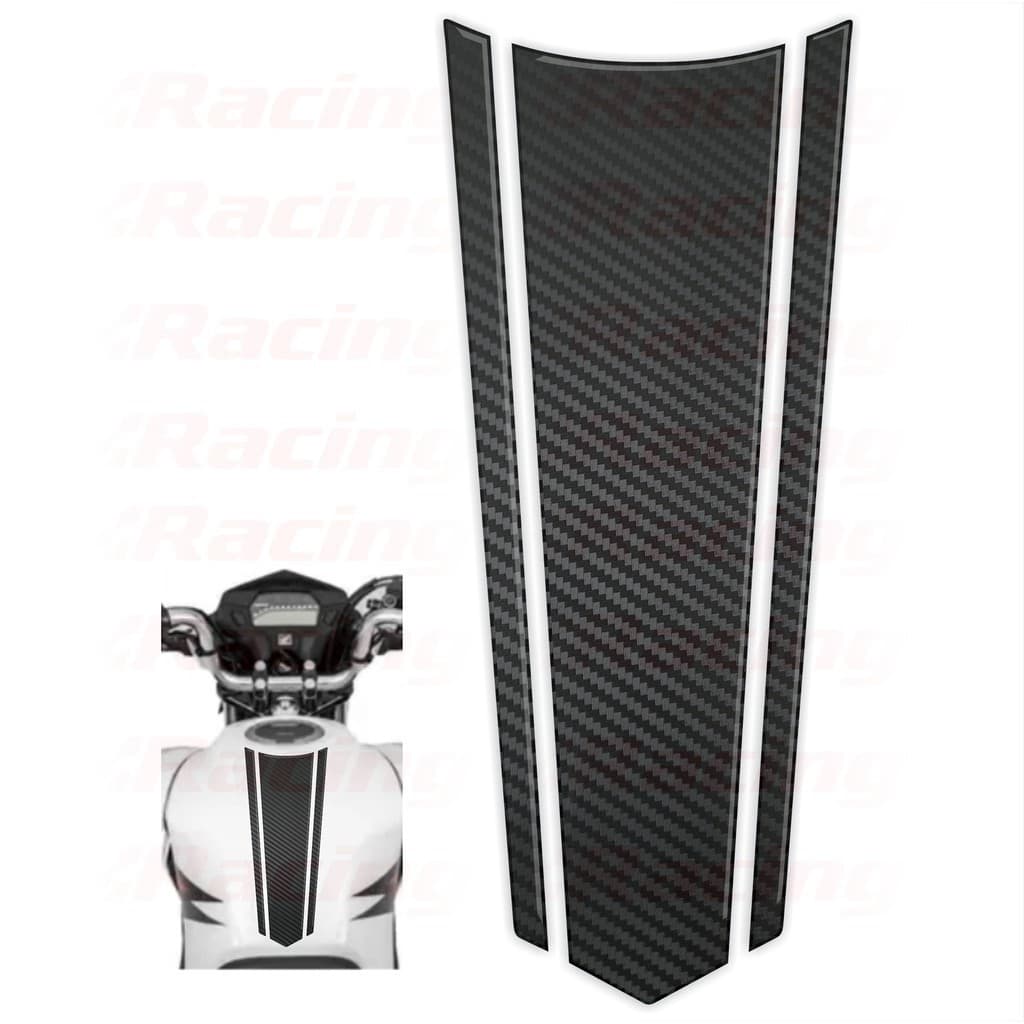 Adesivo de Tanque Gravata Fibra de Carbono Moto Honda Yamaha Fan Titan cg 125 150 160 Twister cb 250 cb 300 Fazer Factor