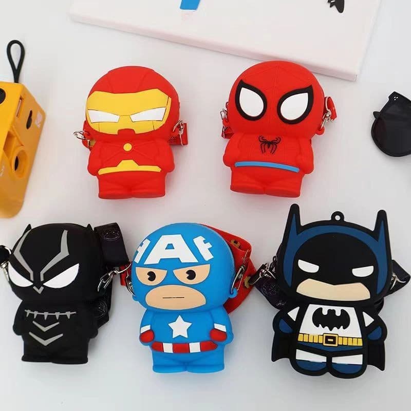 Vingadores Bolsa de Silicone Bolsa de Silicone para crianças Bolsa de Silicone para telefone